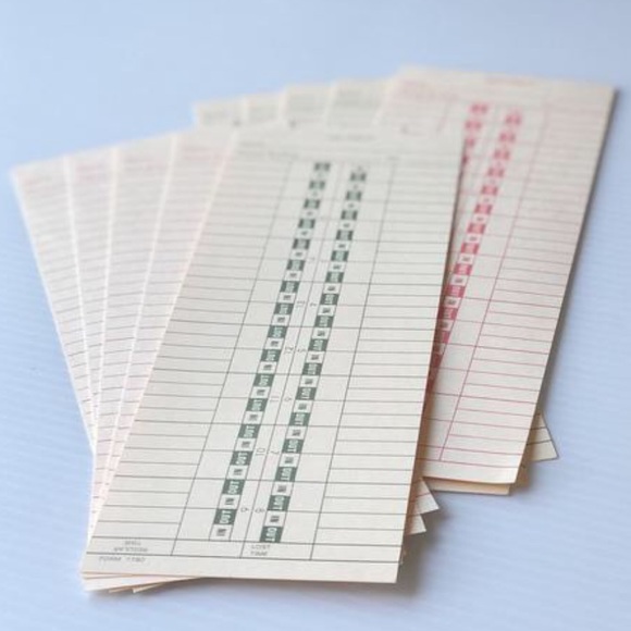 🥳5/$25 TIME CARD Craft Paper Scrapbook Junk Journals